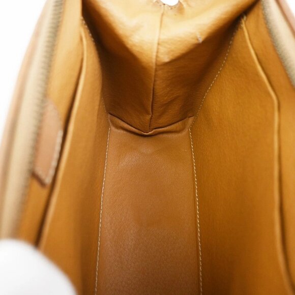 CELINE Logo Macadam Pattern Pouch Bag PVC Leather Brown GHW Italy - Picture 16 of 16